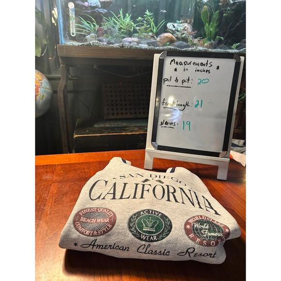 Vintage sweatshirt San Diego California VTG crewneck pullover gray sz M - Picture 7 of 7